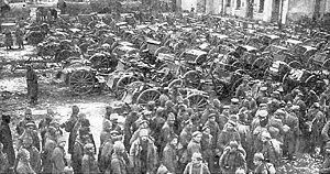 Russische Gefangene nach der Schlacht bei Tannenberg