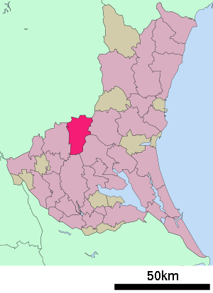 Lage Sakuragawas in der Präfektur