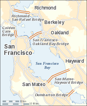 San Francisco Bay Bridges map en.svg