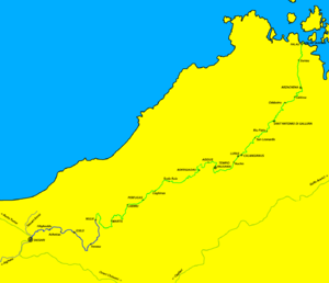 Strecke der Bahnstrecke Sassari–Palau