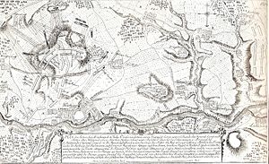 Zeitgenössischer Plan der Schlacht bei Warburg