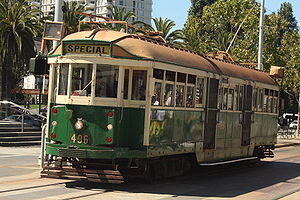 Historischer Straßenbahnwagen am Embarcadero