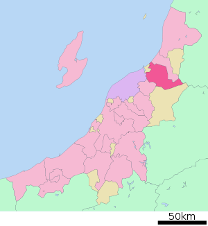 Lage Shibatas in der Präfektur