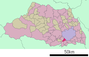 Lage Shikis in der Präfektur