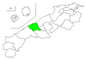Lage Gōtsus in der Präfektur