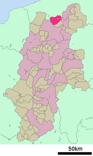 Lage Shinanos in der Präfektur
