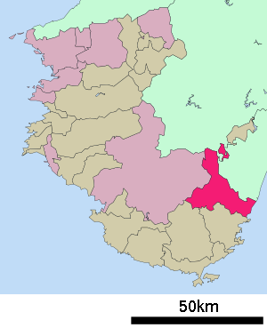 Lage Shingūs in der Präfektur