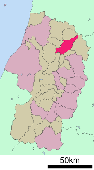 Lage Shinjōs in der Präfektur