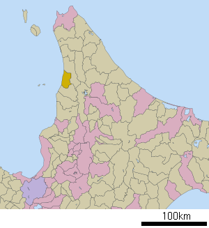 Lage Shosambetsus in der Präfektur