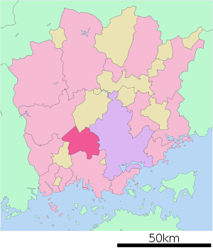 Lage Sōjas in der Präfektur