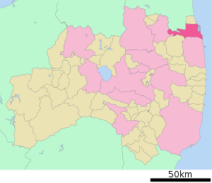 Lage Sōmas in der Präfektur