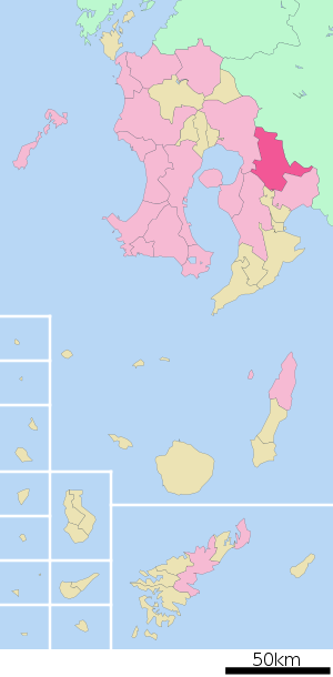 Lage Soos in der Präfektur