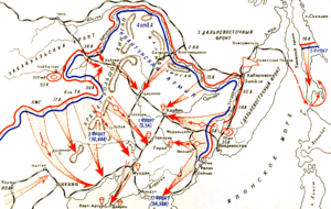 Sowjetische Karte der Truppenbewegungen