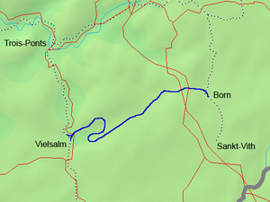 Strecke der Bahnstrecke Born–Vielsalm