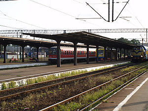 Bahnsteige in Szczecinek (Neustettin)