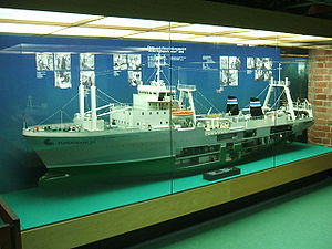 Stralsund, Germany, Meeresmuseum, Modell Atlantik Supertrwaler (2006-10-23).JPG