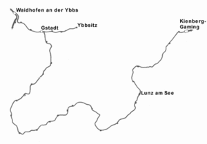 Strecke der Ybbstalbahn