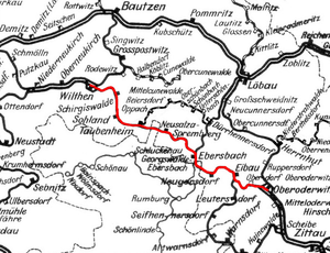 Strecke der Bahnstrecke Oberoderwitz–Wilthen
