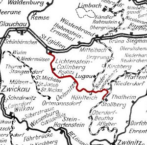 Strecke der Bahnstrecke Stollberg–St. Egidien