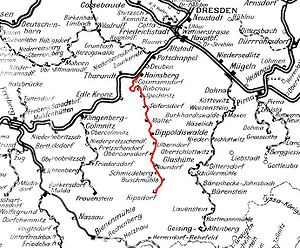 Strecke der Weißeritztalbahn