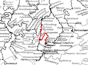 Strecke der Bahnstrecke Vejprty–Annaberg-Buchholz unt Bf