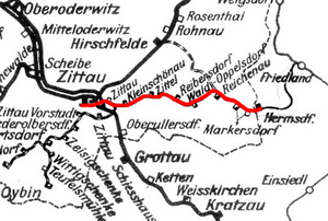 Strecke der Schmalspurbahn Zittau–Hermsdorf