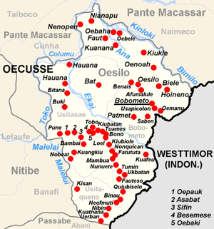 Der Suco Usitasae liegt im Westen vom Subdistrikt Oesilo.
