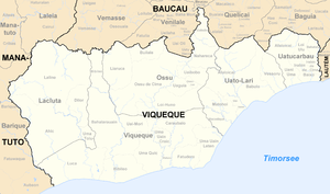 Der Suco Macadique liegt im Südwesten des Subdistrikts SUBDISTRIKTSNAME. Der Ort Macadique liegt im Zentrum des Sucos.