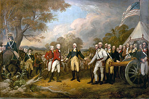 General Burgoyne kapituliert in Saratoga