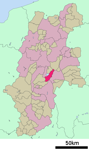 Lage Suwas in der Präfektur