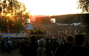 Letzter Abend des Sweden Rock Festival 2008.