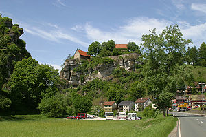 Burg Pottenstein - Gesamtansicht aus südlicher Richtung