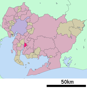 Lage Takahamas in der Präfektur