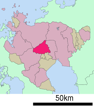 Lage Takus in der Präfektur