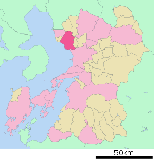 Lage Tamanas in der Präfektur