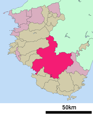 Lage Tanabes in der Präfektur