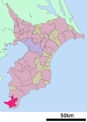 Lage Tateyamas in der Präfektur