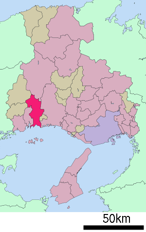 Lage Tatsunos in der Präfektur