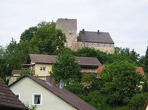 Ansicht der Burg Thuisbrunn aus südwestlicher Richtung