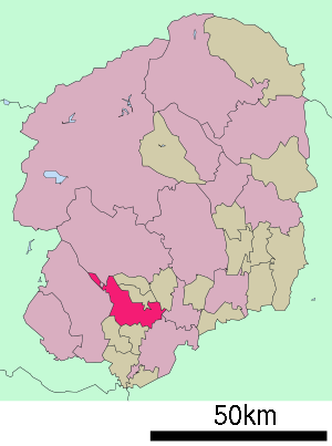 Lage Tochigis in der Präfektur