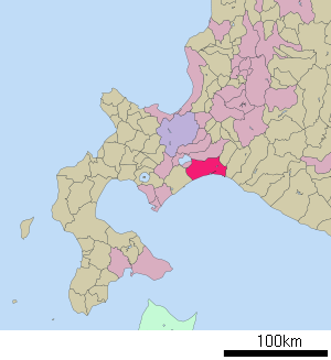 Lage Tomakomais in der Präfektur