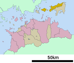 Lage Tonoshōs in der Präfektur