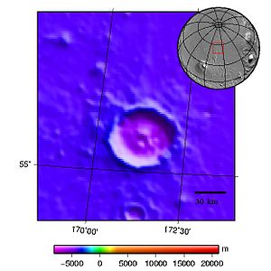 Topograhpy map of crater Stokes on Mars.jpg