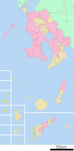 Lage Toshimas in der Präfektur