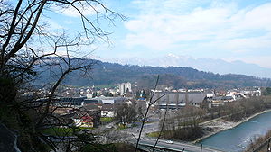Tosters, Blick vom Veitskapf. Im Hintergrund Schellenberg und Hoher Kasten (Schweiz)