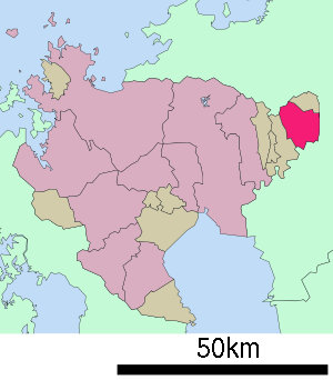 Lage Tosus in der Präfektur