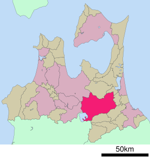 Lage Towadas in der Präfektur