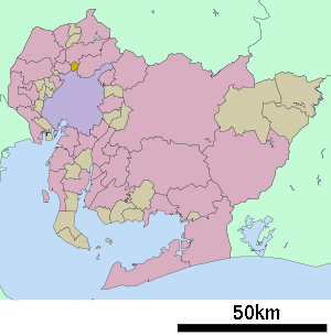 Lage Toyoyamas in der Präfektur