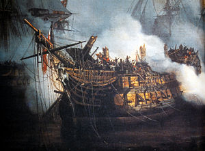 Die Bucentaure in der Schlacht von Trafalgar