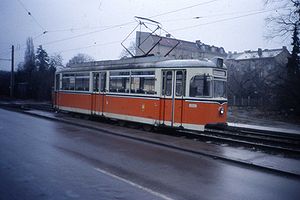 Großraumtriebwagen im Januar 1990 in Berlin-Friedrichshagen